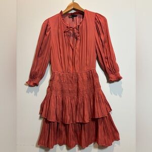 MAJE Sienna Orange Mini Dress